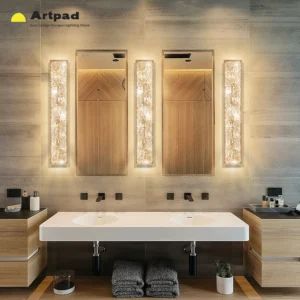 Luminária de Parede Luxuosa de Cristal Dourada para Ambientes Modernos