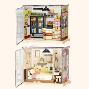 Casa de Bonecas em Miniatura DIY - Decoração Criativa para Crianças e Adultos - Shop Bedroom