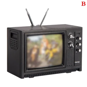 Mini TV Retro em Miniatura para Decoração de Ambientes e Brincadeiras