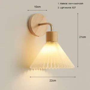 Arandela Moderna de Madeira para Iluminação Interna - Laranja