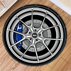 Tapete Redondo Antiderrapante para Sala e Quarto - Estilo Moderno - Cor 5, 120x120CM