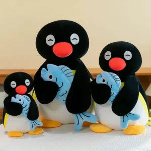 Travesseiro de Pelúcia Pinguim Coelho Gordinho 3D para Crianças