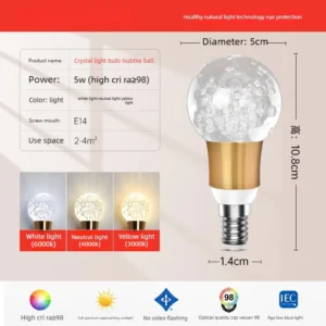Lustre de Acrílico LED E27 E14 - Luz Quente e Fria para Sala