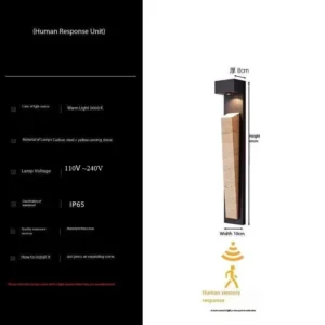 Lâmpada de Parede Moderna à Prova d'Água para Jardim e Terraço - Branco Quente