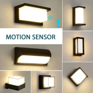 Luminária de Parede LED com Sensor de Movimento à Prova d'Água