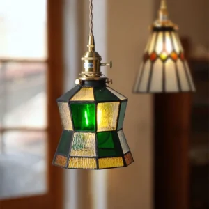 Lustre Retro Mediterrâneo de Vidro para Sala e Quarto - Estilo Industrial