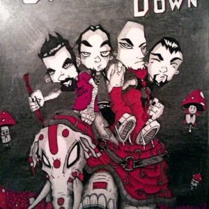 Quadro Decorativo Banda de Metal - Arte em Tela para Sala e Escritório