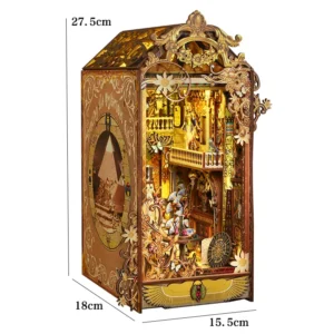 Kit de Montagem de Miniatura de Casa de Bonecas com Luz LED - JTSL-12A