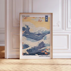 Impressão em Tela Onda de Hokusai - Arte Japonesa Moderna para Decoração