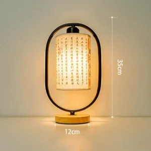 Lâmpada de Mesa Nórdica Retro em Bambu - Abajur Decorativo - Plugue Padrão Europeu