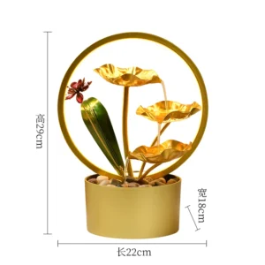 Fonte de Água Decorativa com Luzes para Sala de Estar - Atraia Fortuna - Modelo E