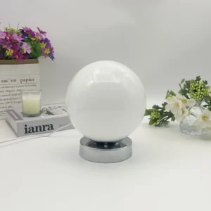 Luminária de Mesa de Vidro Murano USB com 3 Temperaturas de Cor - Branco