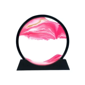 Ampulheta de Areia Movediça 3D para Decoração de Escritório e Casa - ROSA