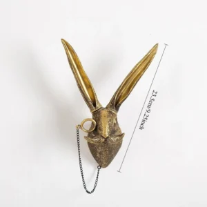 Pingente Decorativo de Cervo Dourado em Resina para Parede - Modelo B