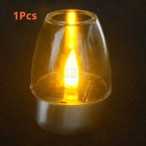 Luz Solar LED Decorativa para Jantar e Festas - Vela de Aço Inoxidável