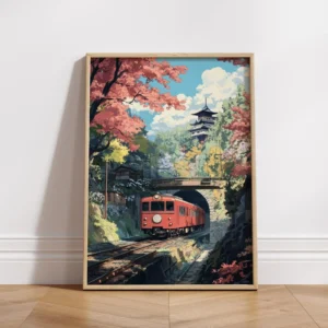 Impressão em Tela de Paisagem Japonesa para Decoração de Ambientes