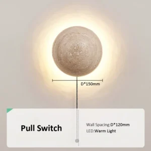 Lâmpada de Parede Retro em Mármore para Decoração de Ambientes