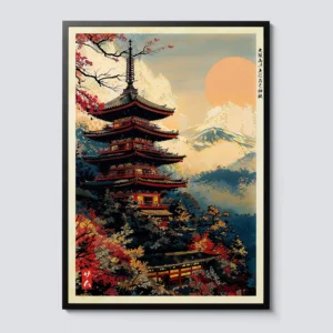 Quadro de Arte Abstrata de Rua em Tóquio para Decoração Moderna