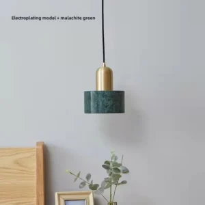 Luminária Pendente de Mármore Luxuosa para Decoração Moderna - Verde