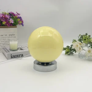 Luminária de Mesa de Vidro Murano USB com 3 Temperaturas de Cor - Creme