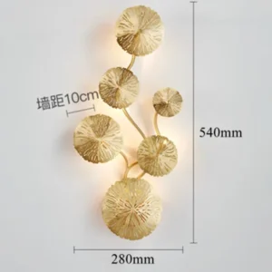 Luminária de Parede Moderna em Forma de Folha para Banheiro e Quarto