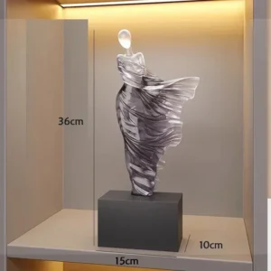Escultura Feminina Abstrata em Resina para Decoração de Ambientes - Modelo B