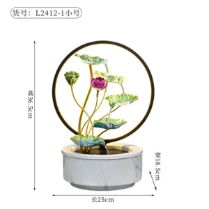 Fonte de Água Decorativa com Luzes para Sala de Estar - Atraia Fortuna - Modelo A