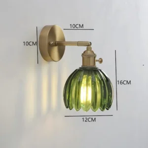 Luminária de Parede Moderna Floral LED Verde para Quarto e Sala - A green