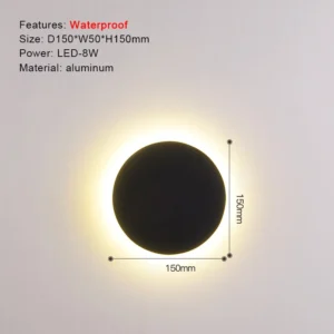 Arandela LED Moderna para Iluminação Externa - Preto