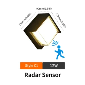 Lâmpada de Parede LED com Sensor de Movimento - 6W/12W