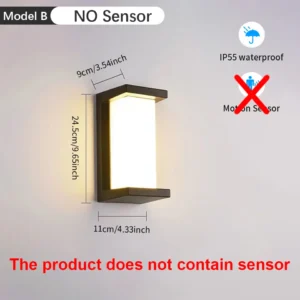 Lâmpada de Parede LED Externa com Sensor de Movimento - 16W/30W