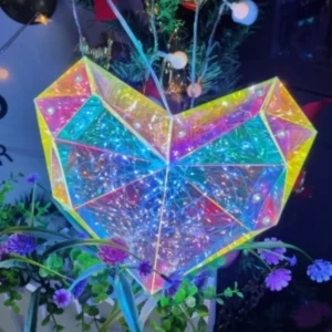 Urso de Pelúcia Vermelho com Lâmpada LED - Presente Romântico - Coração 23cm