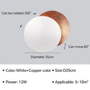 Luminária de Parede LED Moderna Eclipse Solar Total para Decoração