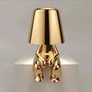 Estátua Thinker Dourada Lâmpada de Mesa USB Decorativa Moderna - Dourado Modelo C