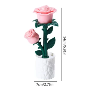 Luminária Decorativa Tulipa LED Rosa - Abajur de Mesa com Luz Noturna - 1 unidade