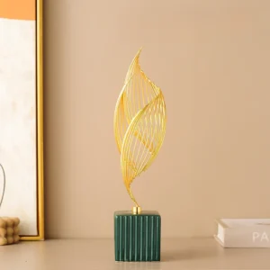 Estátua Cerâmica Luxuosa Nórdica para Decoração de Sala e Escritório - Modelo D Verde