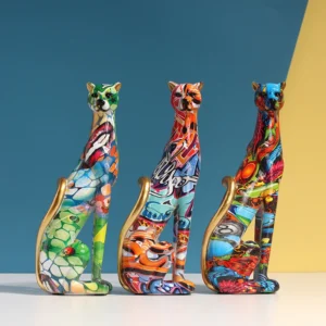 Estátua Decorativa de Leopardo em Resina para Decoração de Ambientes