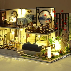 Casa de Bonecas DIY em Miniatura com Móveis - Brinquedo Criativo - M029