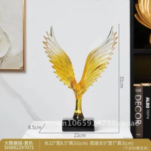 Escultura de Asas Dapeng em Resina Transparente para Decoração - Dapeng Wings Yellow, Asas Dapeng Azul Céu-4182