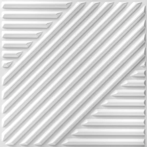 Painéis de Parede 3D Adesivos de Madeira Falsa - 10 Peças 30x30cm - B-189-Branco-(10unidades)