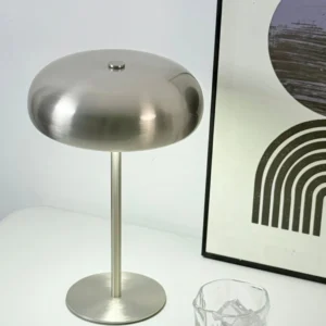 Candeeiro de Mesa Cogumelo LED Recarregável com Controle de Toque