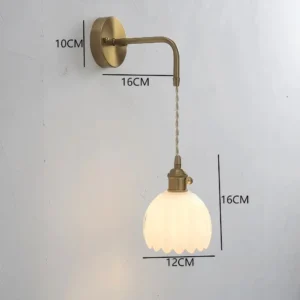 Luminária de Parede Moderna Floral LED Verde para Quarto e Sala - C white