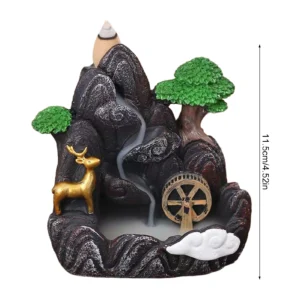 Queimador de Incenso de Resina Cerâmica com Efeito Refluxo para Decoração - Modelo B