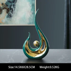 Estatueta de Cerâmica Abstrata Nórdica para Decoração de Casa e Escritório - Modelo 14