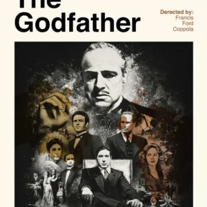 Pintura em Tela Retro de Filmes Clássicos para Decoração de Casa