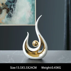 Estatueta de Cerâmica Abstrata Nórdica para Decoração de Casa e Escritório - Modelo 12