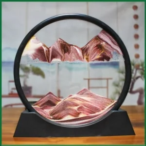 Ampulheta de Areia 3D com Paisagens Marinhas - Decoração Criativa - Café
