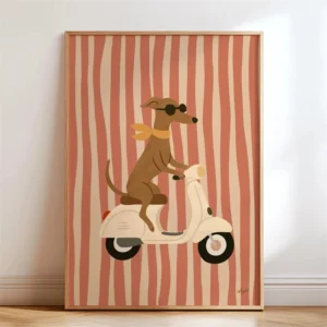 Pôster de Animais Divertidos para Quarto Infantil - Decoração Moderna