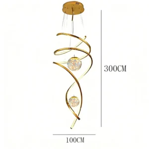 Lustre Moderno para Escada - Luminária Pendente LED para Sala de Estar