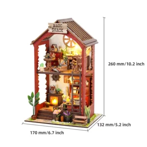 Kit de Montagem de Miniatura de Casa de Bonecas com Luz LED - TSZH220